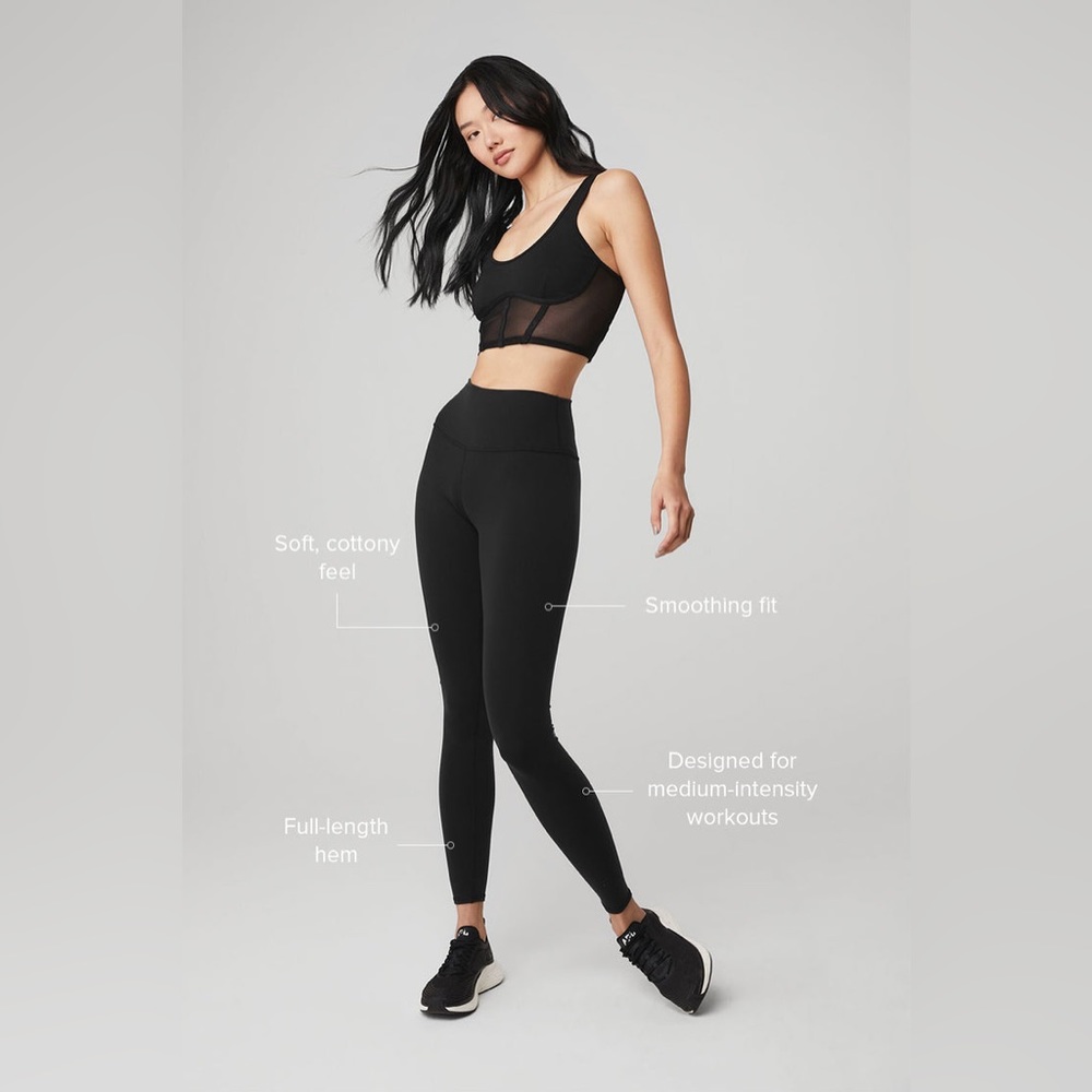 Brand New ALO Yoga 7/8 High-Waist Airbrush Legging, Navy Blue, Size XS